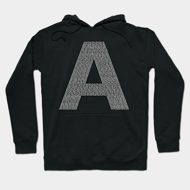 I love my name especially my First letter A Hoodie by Malame